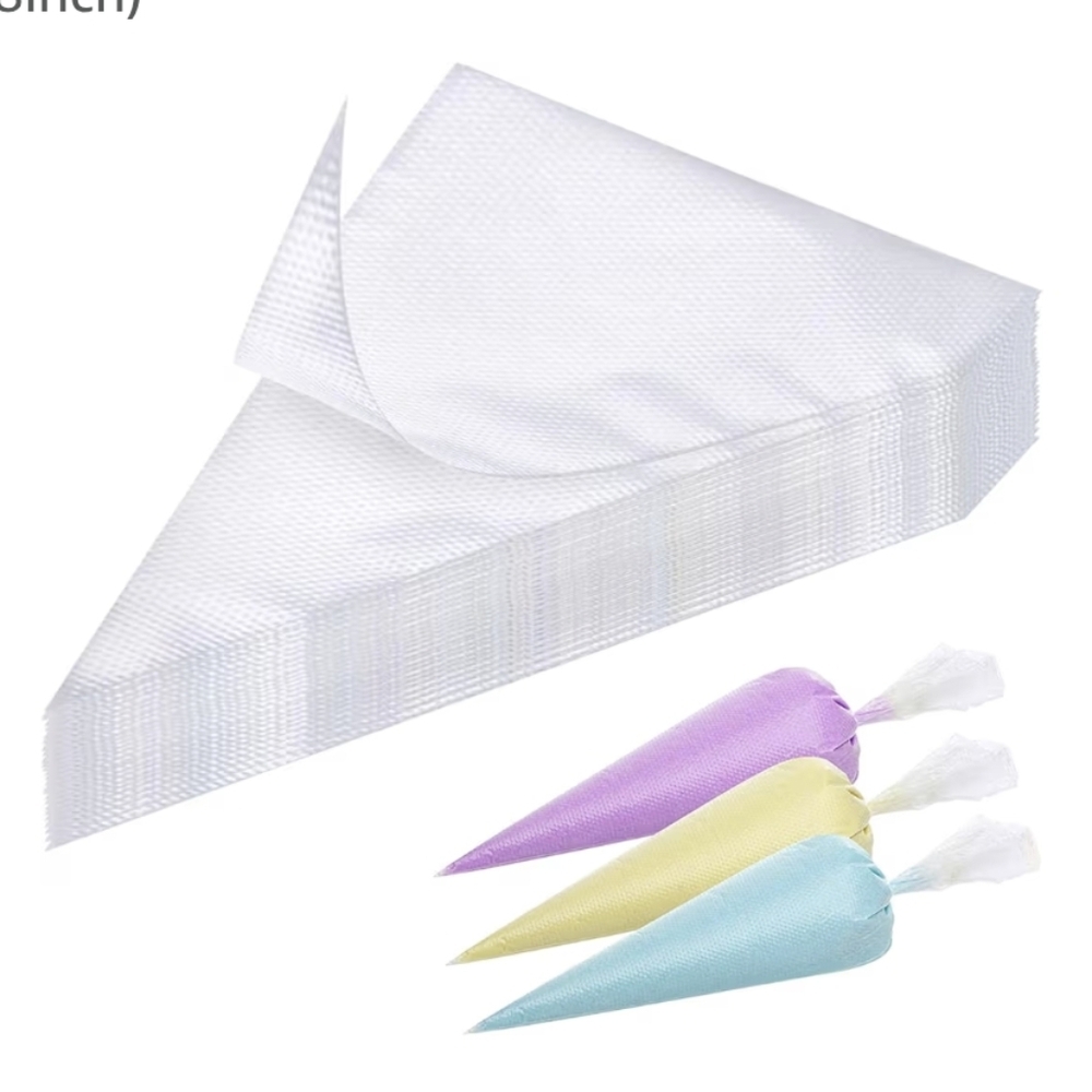 Piping Bags Disposable 12" Anti-Burst Pastry Bags, Tipless Icing Piping Bag  100
